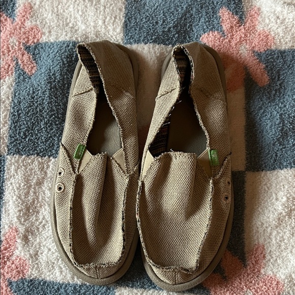 Sanuk Casual Tan Slip-On Shoes - Picture 2 of 6